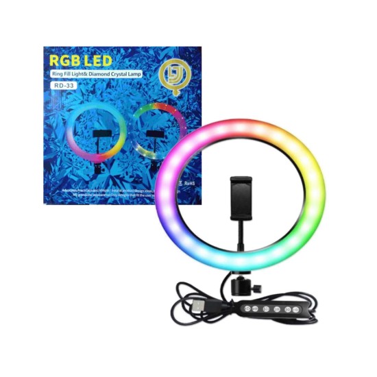 Ringlight RD-33 13" with Phone Holder Multi Colour